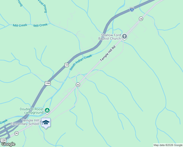 map of restaurants, bars, coffee shops, grocery stores, and more near 3026 Temple Hill Rd in Erwin