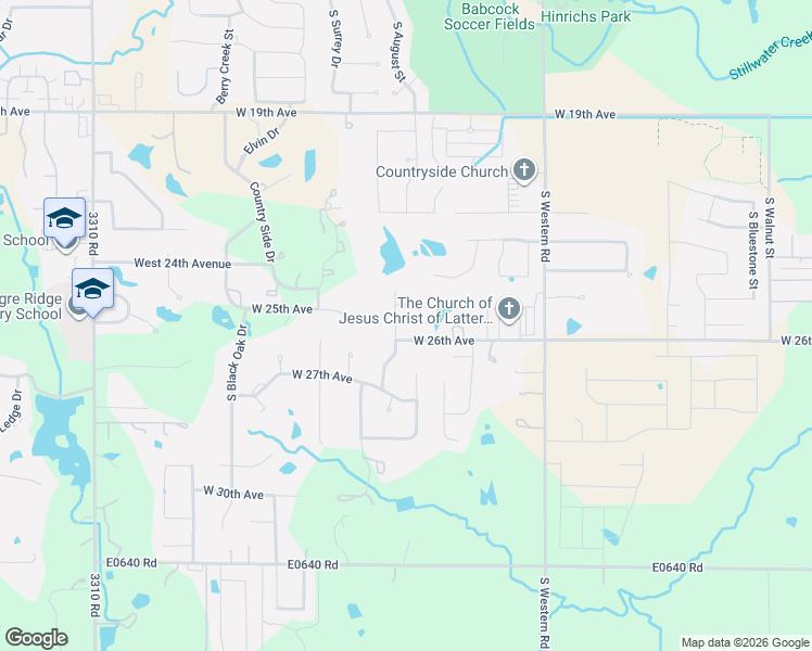 map of restaurants, bars, coffee shops, grocery stores, and more near 2523 South August Street in Stillwater