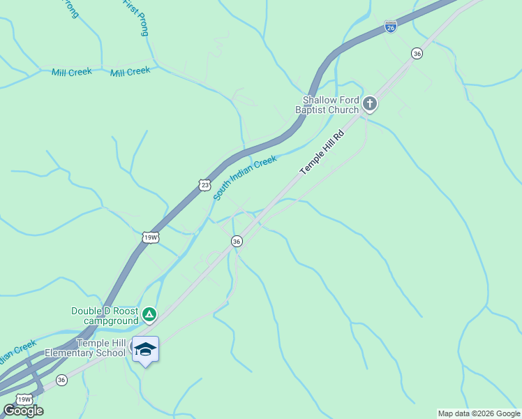 map of restaurants, bars, coffee shops, grocery stores, and more near 3026 Temple Hill Road in Erwin