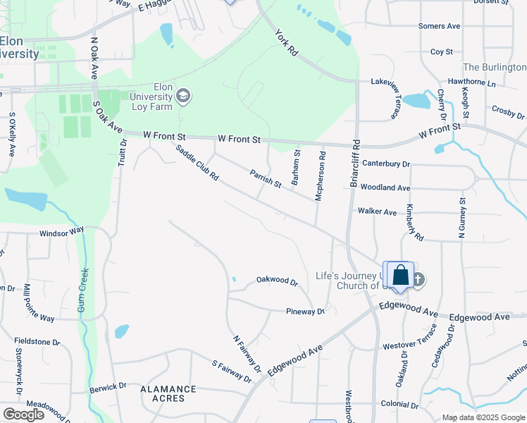 map of restaurants, bars, coffee shops, grocery stores, and more near 2422 Saddle Club Road in Burlington