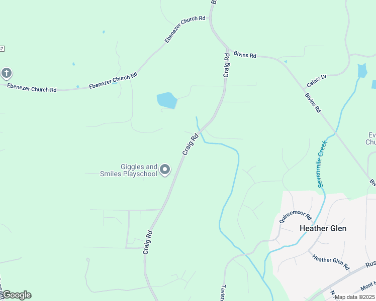 map of restaurants, bars, coffee shops, grocery stores, and more near 6408 Craig Road in Durham