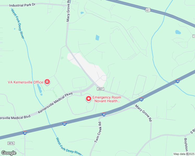map of restaurants, bars, coffee shops, grocery stores, and more near 446 Farley Drive in Kernersville