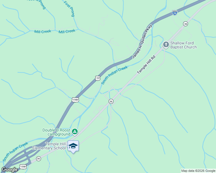 map of restaurants, bars, coffee shops, grocery stores, and more near 210 Bowman Road in Erwin