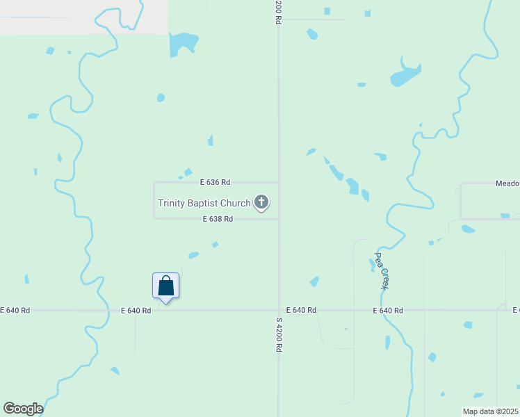 map of restaurants, bars, coffee shops, grocery stores, and more near 16977 East 638 Road in Inola