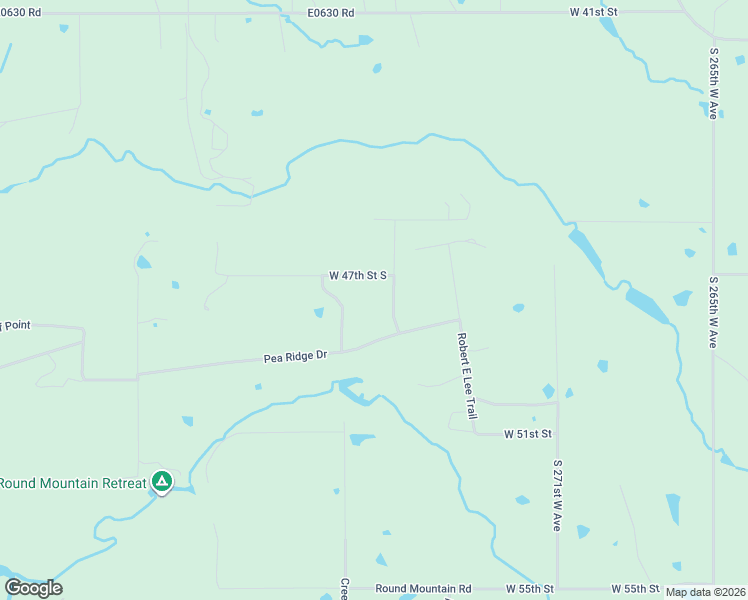map of restaurants, bars, coffee shops, grocery stores, and more near 4824 South 277th West Avenue in Sand Springs