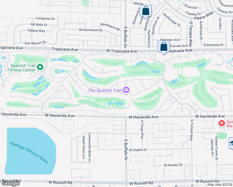 map of restaurants, bars, coffee shops, grocery stores, and more near 7869 Bermuda Dunes Avenue in Las Vegas