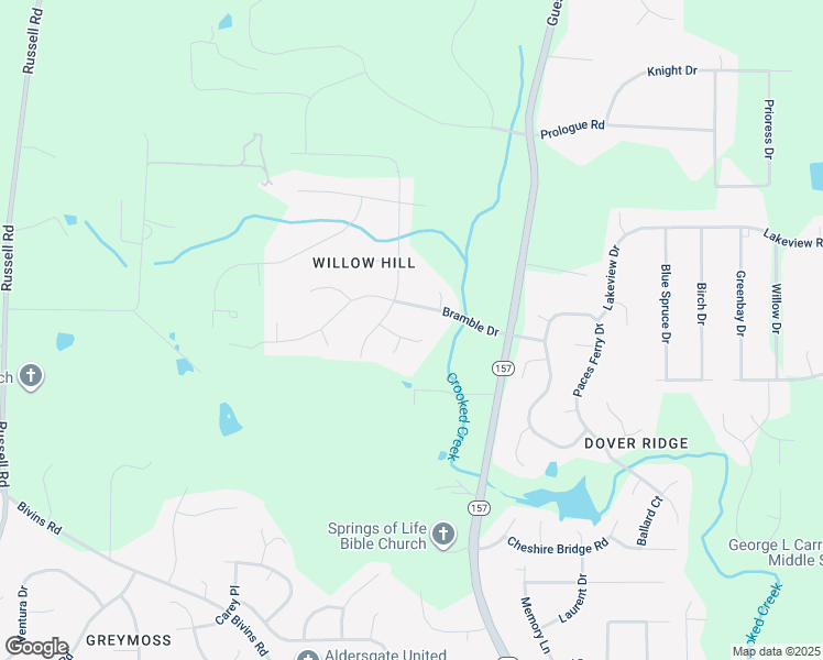 map of restaurants, bars, coffee shops, grocery stores, and more near 1306 Worland Drive in Durham