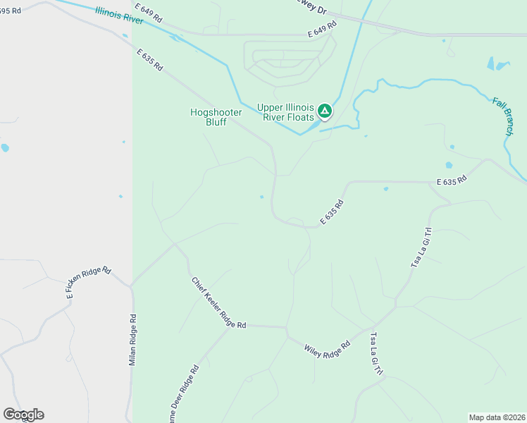 map of restaurants, bars, coffee shops, grocery stores, and more near 462548 East 635 Road in Proctor