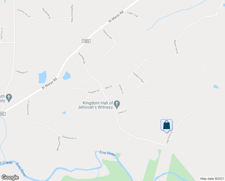 map of restaurants, bars, coffee shops, grocery stores, and more near 504 Calvert Court in Hillsborough