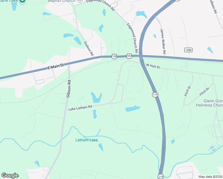 map of restaurants, bars, coffee shops, grocery stores, and more near 253 Lake Latham Rd in Mebane