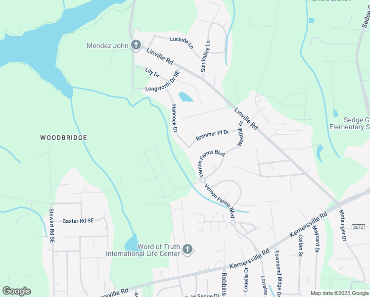 map of restaurants, bars, coffee shops, grocery stores, and more near 490 Hancock Drive in Kernersville