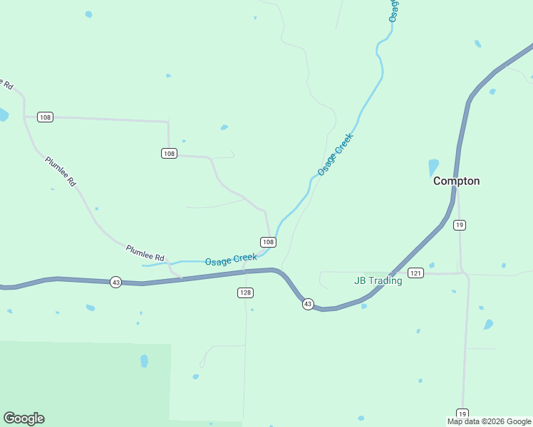 map of restaurants, bars, coffee shops, grocery stores, and more near County Road 108 in Compton