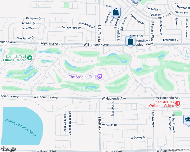 map of restaurants, bars, coffee shops, grocery stores, and more near 5134 Kapalua Lane in Las Vegas