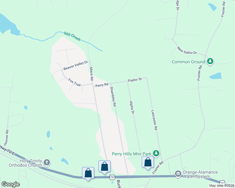 map of restaurants, bars, coffee shops, grocery stores, and more near 618 Alpha Drive in Mebane