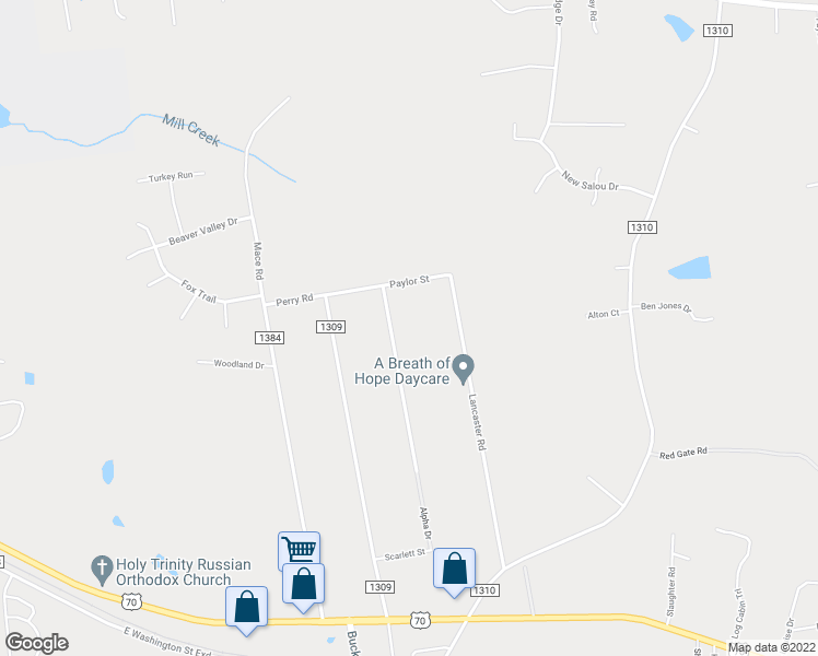 map of restaurants, bars, coffee shops, grocery stores, and more near 605 Alpha Drive in Mebane