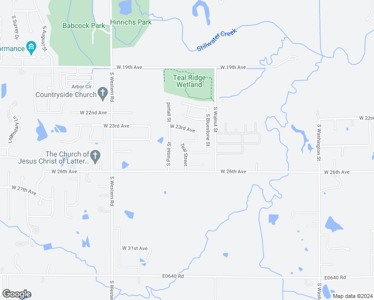 map of restaurants, bars, coffee shops, grocery stores, and more near 1708 West 25th Avenue in Stillwater