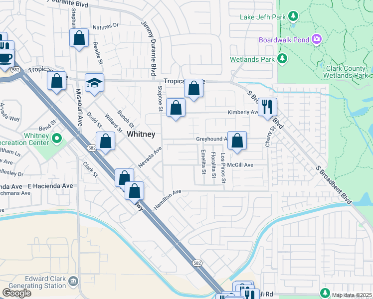 map of restaurants, bars, coffee shops, grocery stores, and more near 6240 Clackamas Court in Las Vegas