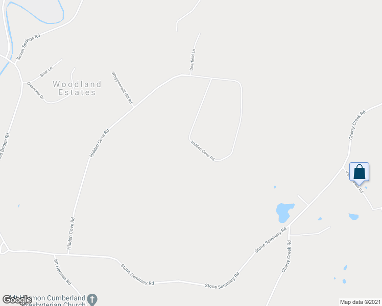 map of restaurants, bars, coffee shops, grocery stores, and more near 2962 Hidden Cove Road in Cookeville