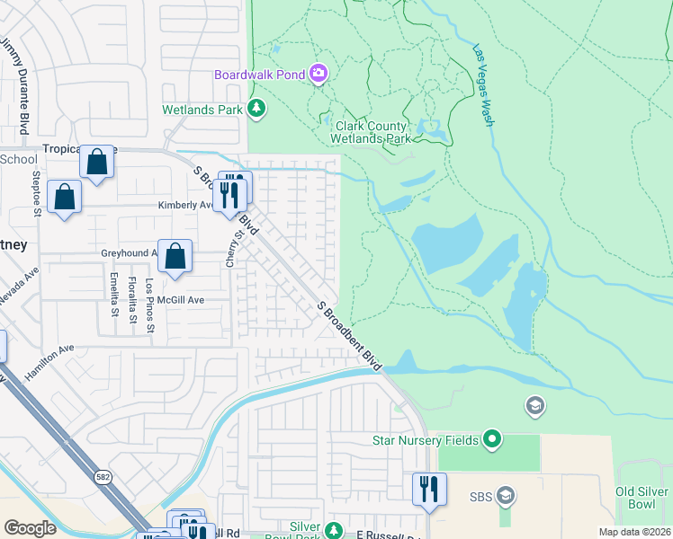 map of restaurants, bars, coffee shops, grocery stores, and more near 5166 Mascaro Drive in Las Vegas