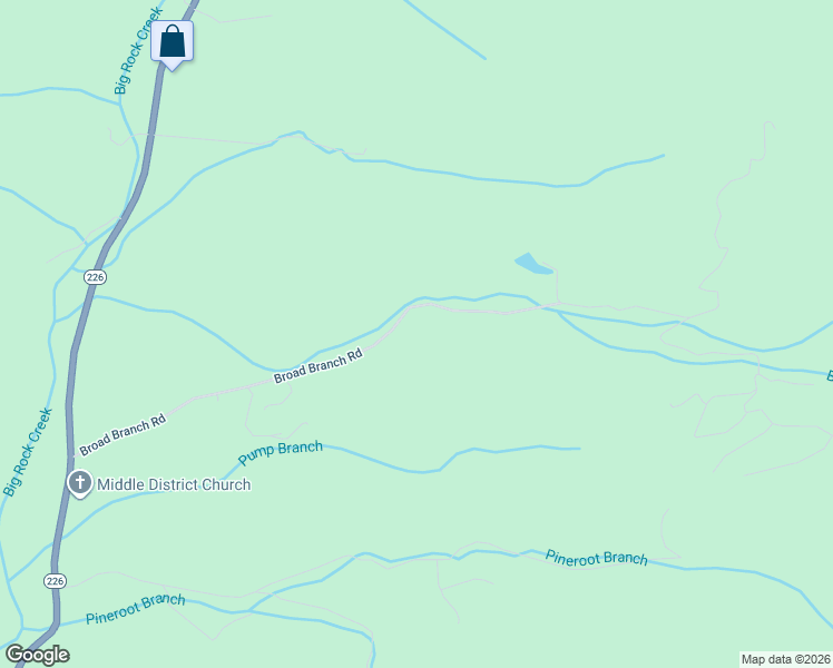 map of restaurants, bars, coffee shops, grocery stores, and more near 870 Broad Branch Road in Bakersville