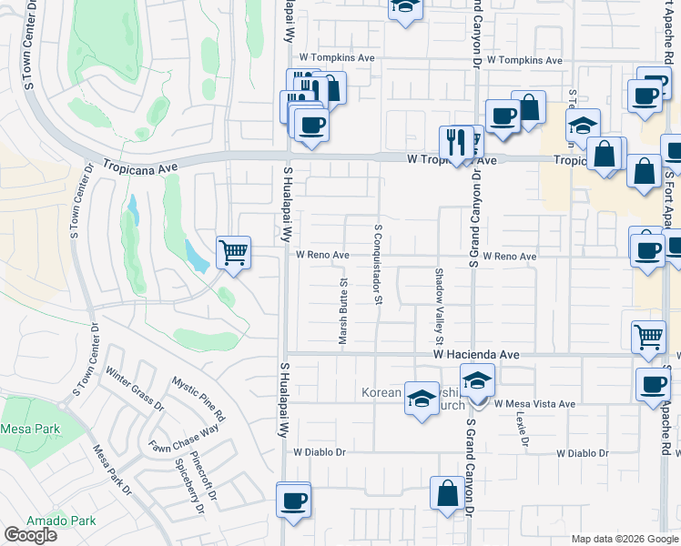map of restaurants, bars, coffee shops, grocery stores, and more near 10070 Heron Island Avenue in Las Vegas