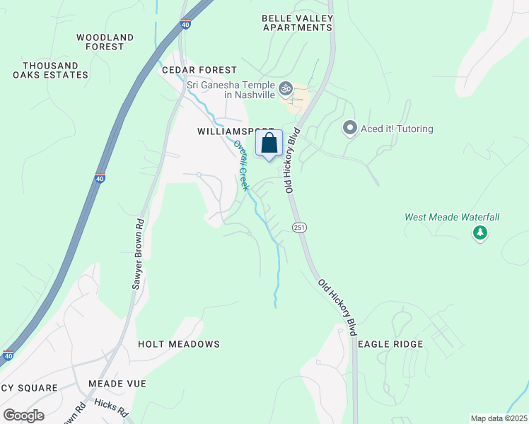 map of restaurants, bars, coffee shops, grocery stores, and more near 301 Bridgewalk Place in Nashville