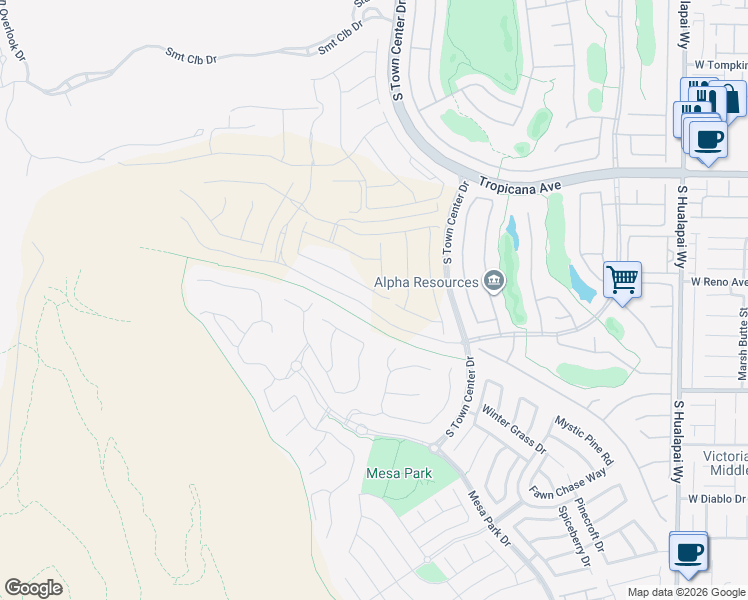 map of restaurants, bars, coffee shops, grocery stores, and more near 10739 Agate Cliffs Avenue in Las Vegas