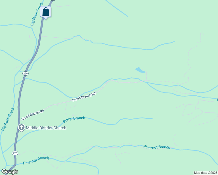 map of restaurants, bars, coffee shops, grocery stores, and more near 870 Broad Branch Road in Bakersville
