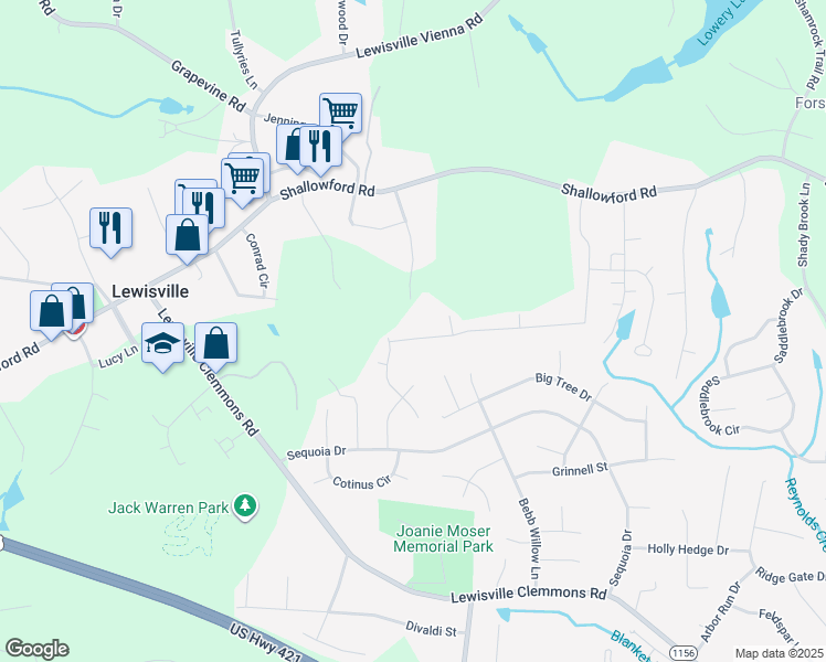 map of restaurants, bars, coffee shops, grocery stores, and more near 709 Woodview Ridge Trail in Lewisville