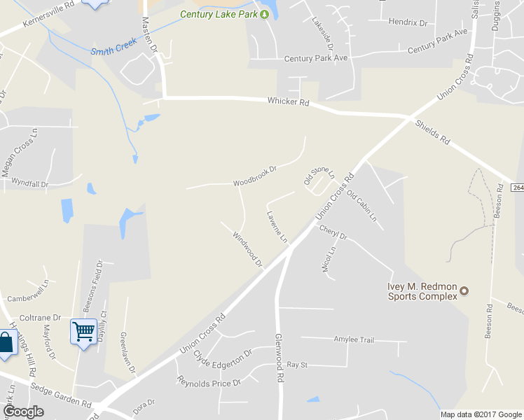 map of restaurants, bars, coffee shops, grocery stores, and more near 1042 Laverne Lane in Kernersville