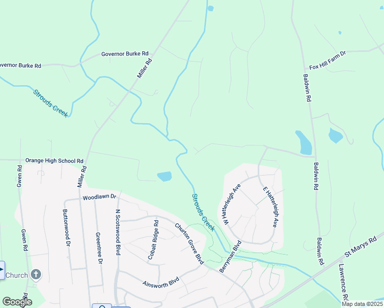 map of restaurants, bars, coffee shops, grocery stores, and more near 1612 Friendship Lane in Hillsborough