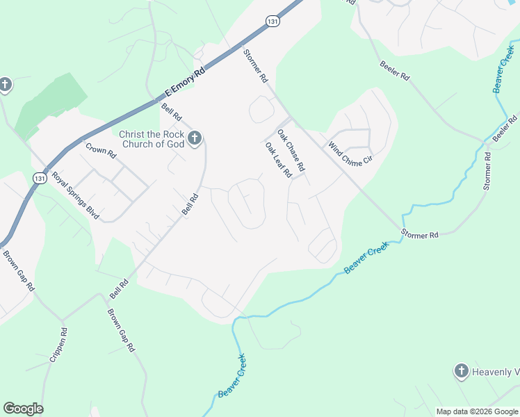 map of restaurants, bars, coffee shops, grocery stores, and more near 5424 Malachi Circle in Knoxville