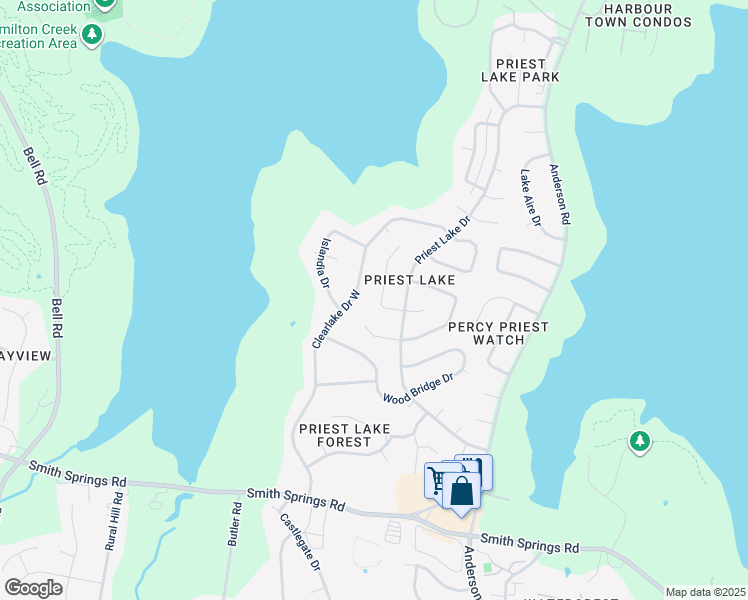 map of restaurants, bars, coffee shops, grocery stores, and more near 3516 Colony Point West in Nashville