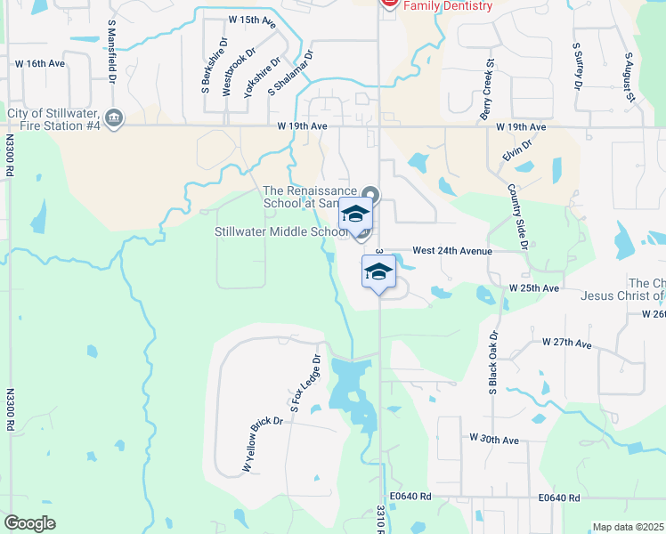 map of restaurants, bars, coffee shops, grocery stores, and more near 2200 South Sangre Road in Stillwater