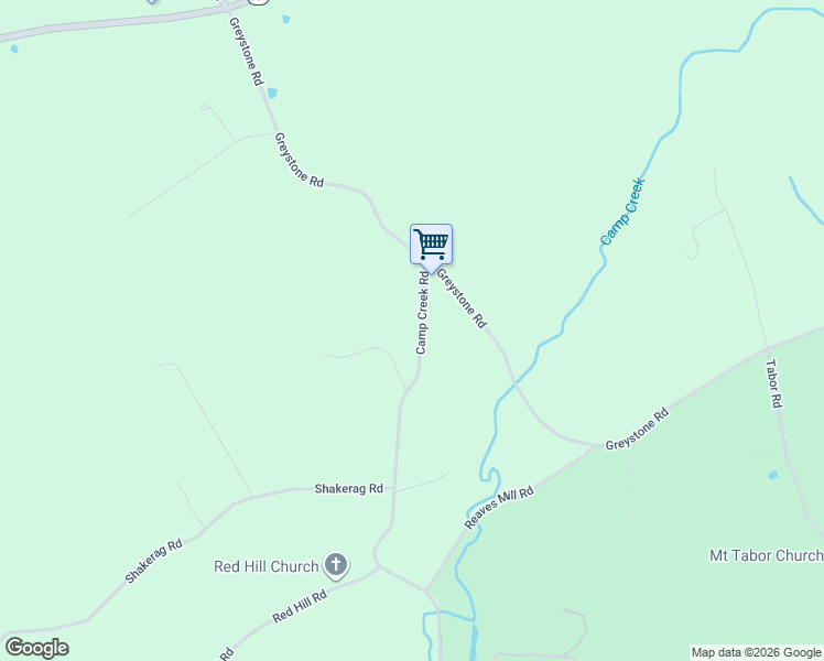 map of restaurants, bars, coffee shops, grocery stores, and more near 245 Camp Creek Road in Greeneville