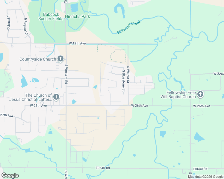 map of restaurants, bars, coffee shops, grocery stores, and more near 1621 West 24th in Stillwater