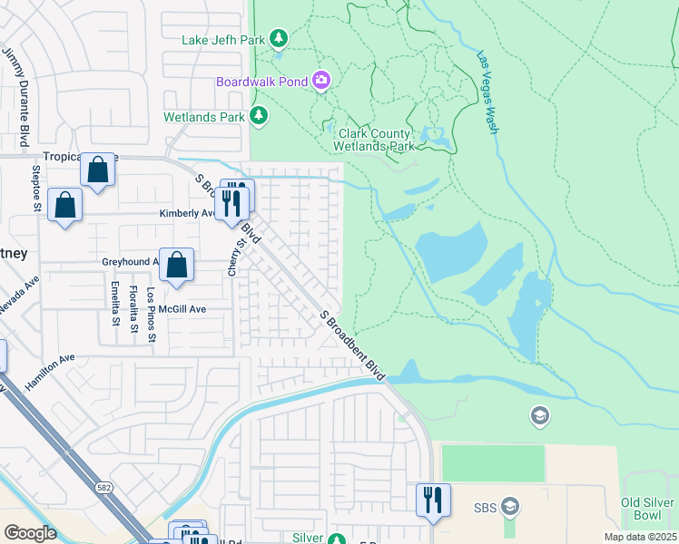 map of restaurants, bars, coffee shops, grocery stores, and more near 5158 Mascaro Drive in Las Vegas
