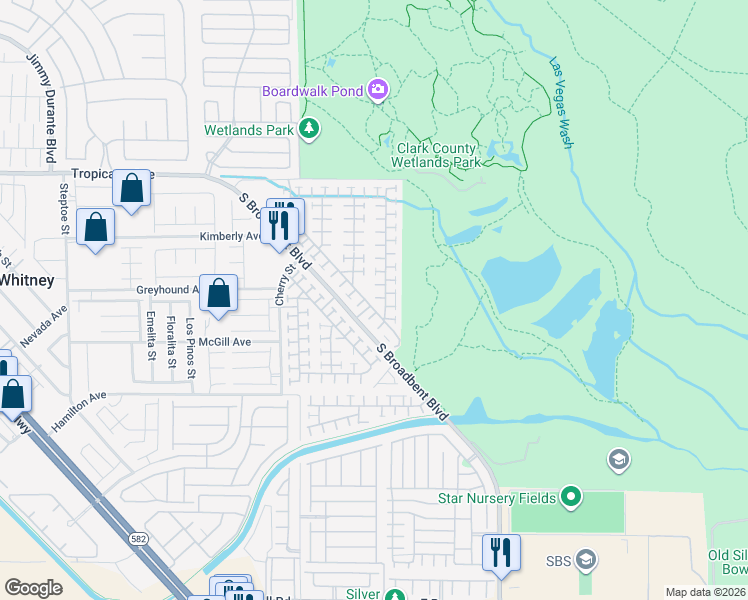 map of restaurants, bars, coffee shops, grocery stores, and more near 5141 Mascaro Drive in Las Vegas