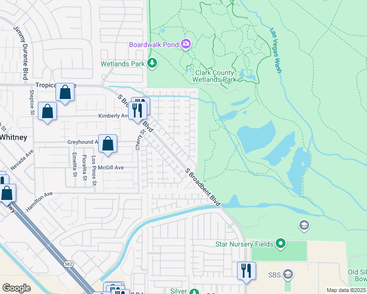 map of restaurants, bars, coffee shops, grocery stores, and more near 5141 Mascaro Drive in Las Vegas