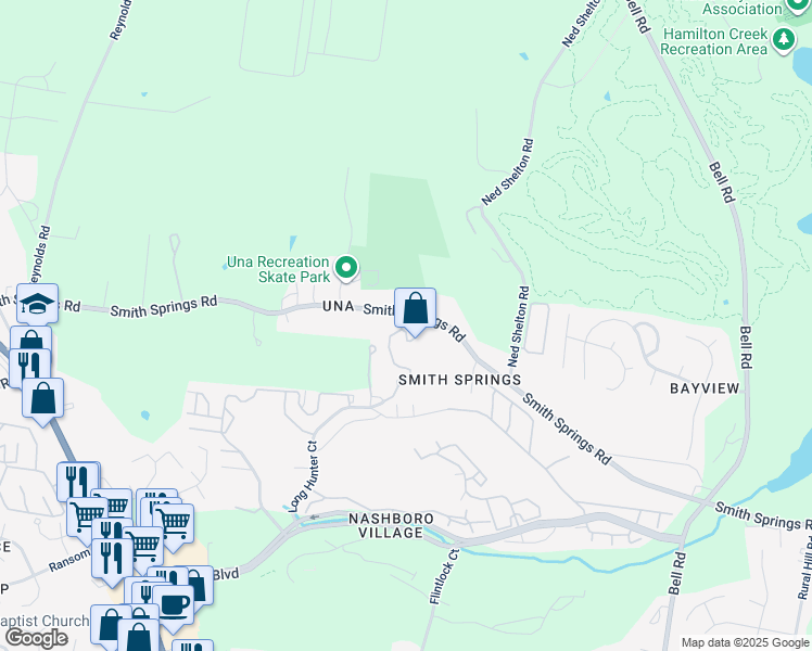map of restaurants, bars, coffee shops, grocery stores, and more near 709 Long Hunter Court in Nashville