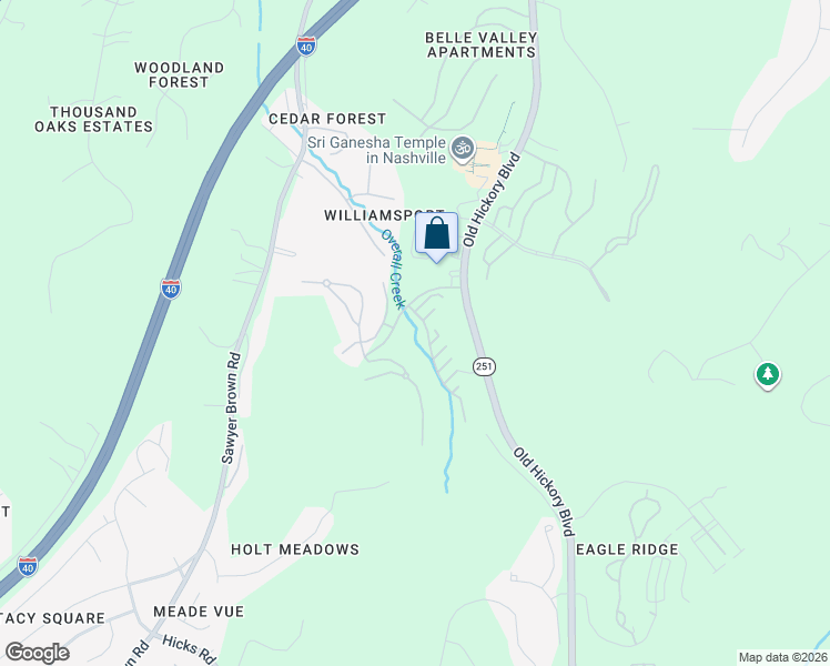 map of restaurants, bars, coffee shops, grocery stores, and more near 301 Bridgewalk Place in Nashville