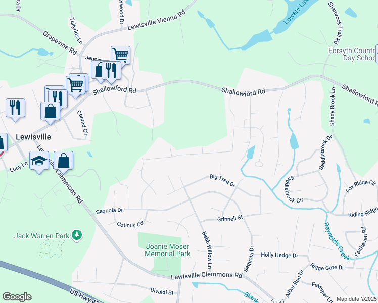 map of restaurants, bars, coffee shops, grocery stores, and more near 821 Woodview Ridge Trail in Lewisville
