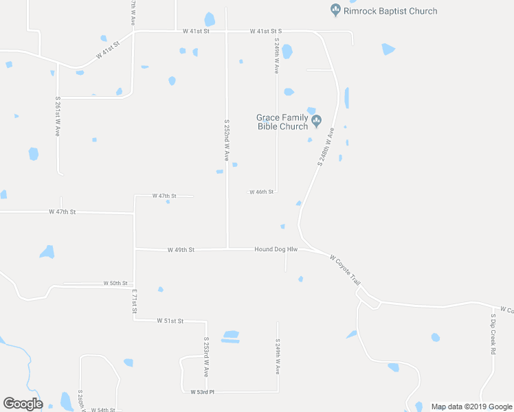 map of restaurants, bars, coffee shops, grocery stores, and more near 25008 West 46th Street in Sand Springs