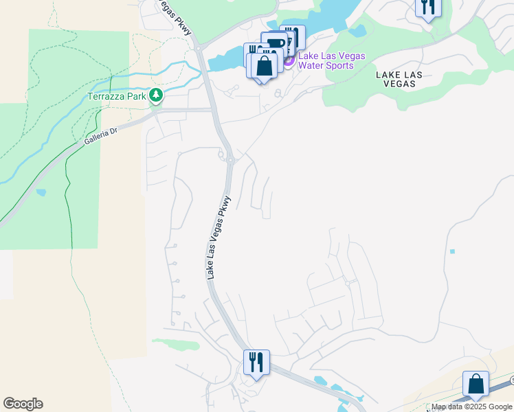 map of restaurants, bars, coffee shops, grocery stores, and more near 21 Costa Tropical Drive in Henderson