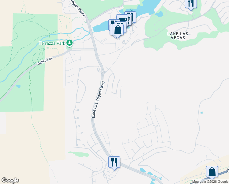 map of restaurants, bars, coffee shops, grocery stores, and more near 15 Costa Tropical Drive in Henderson