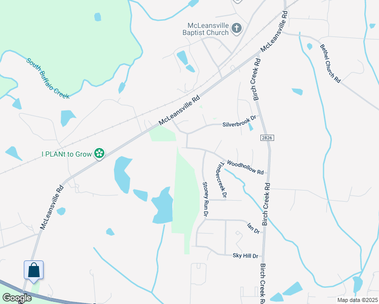 map of restaurants, bars, coffee shops, grocery stores, and more near 5202 Woodhollow Road in McLeansville