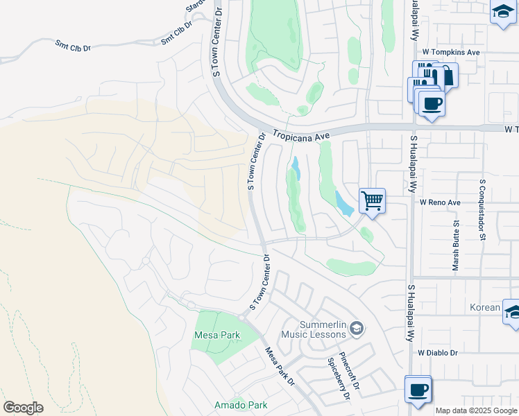 map of restaurants, bars, coffee shops, grocery stores, and more near 5117 Vincitor Street in Las Vegas