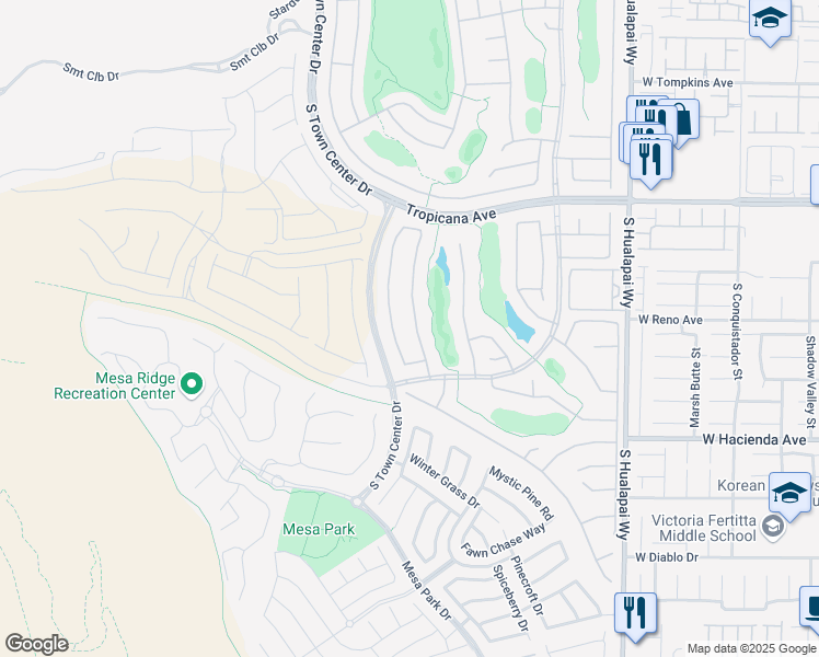 map of restaurants, bars, coffee shops, grocery stores, and more near 5115 Alfingo Street in Las Vegas