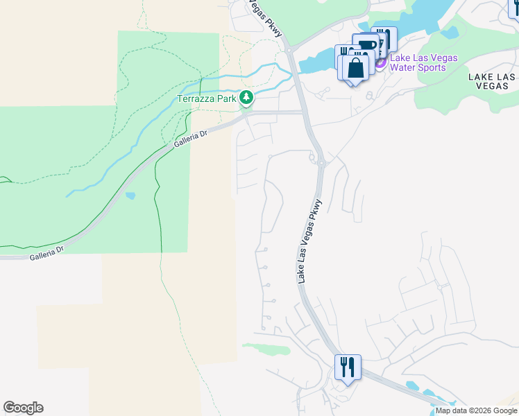 map of restaurants, bars, coffee shops, grocery stores, and more near 69 Contrada Fiore Drive in Henderson