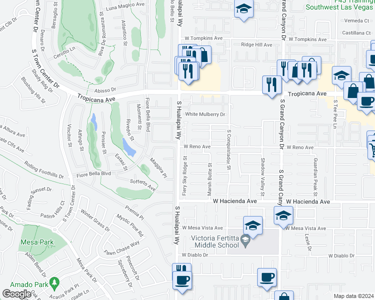 map of restaurants, bars, coffee shops, grocery stores, and more near 10140 Heron Island Avenue in Las Vegas